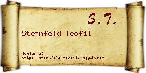 Sternfeld Teofil névjegykártya